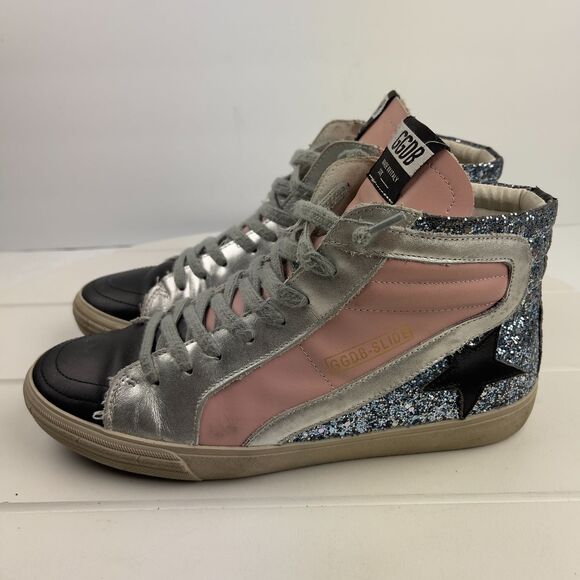 Golden Goose High Tops Hidden Wedge Sneakers 9-9.5 / 40 - Picture 3 of 9